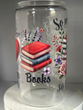 Books 16oz Glass Tumbler