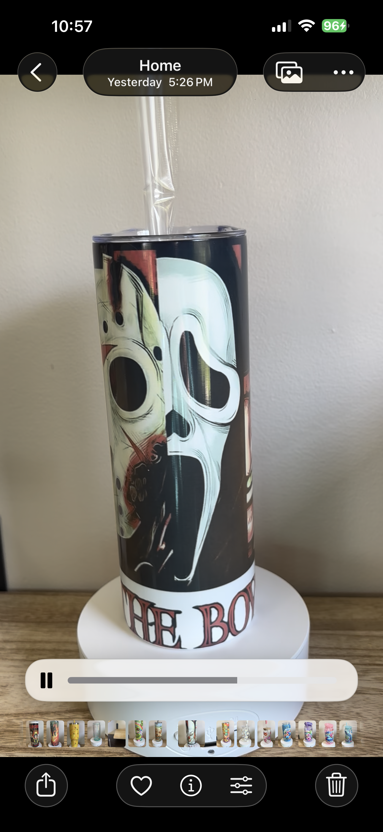 20oz Insulated Scary Tumbler