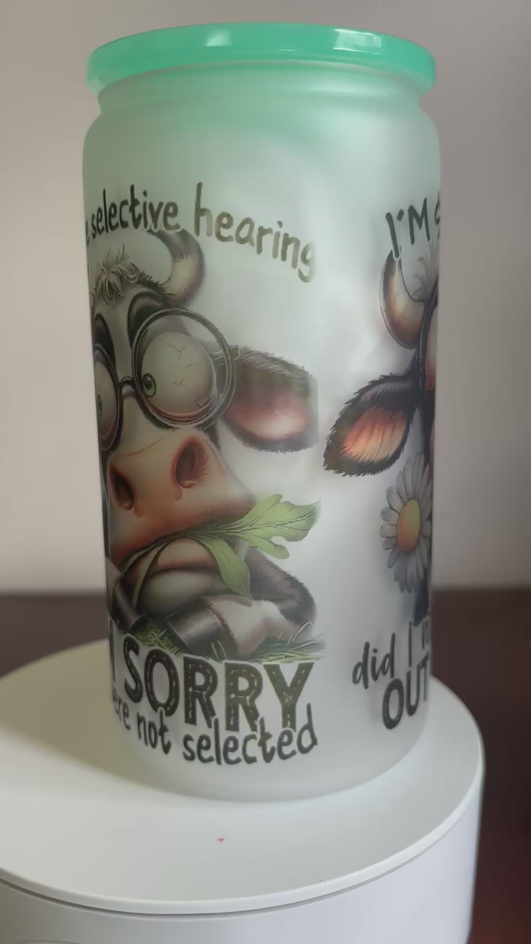Sarcasm 16oz Glass