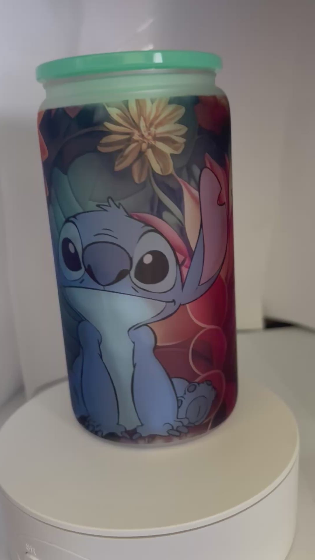 Lilo &Stitch 16 oz Glass