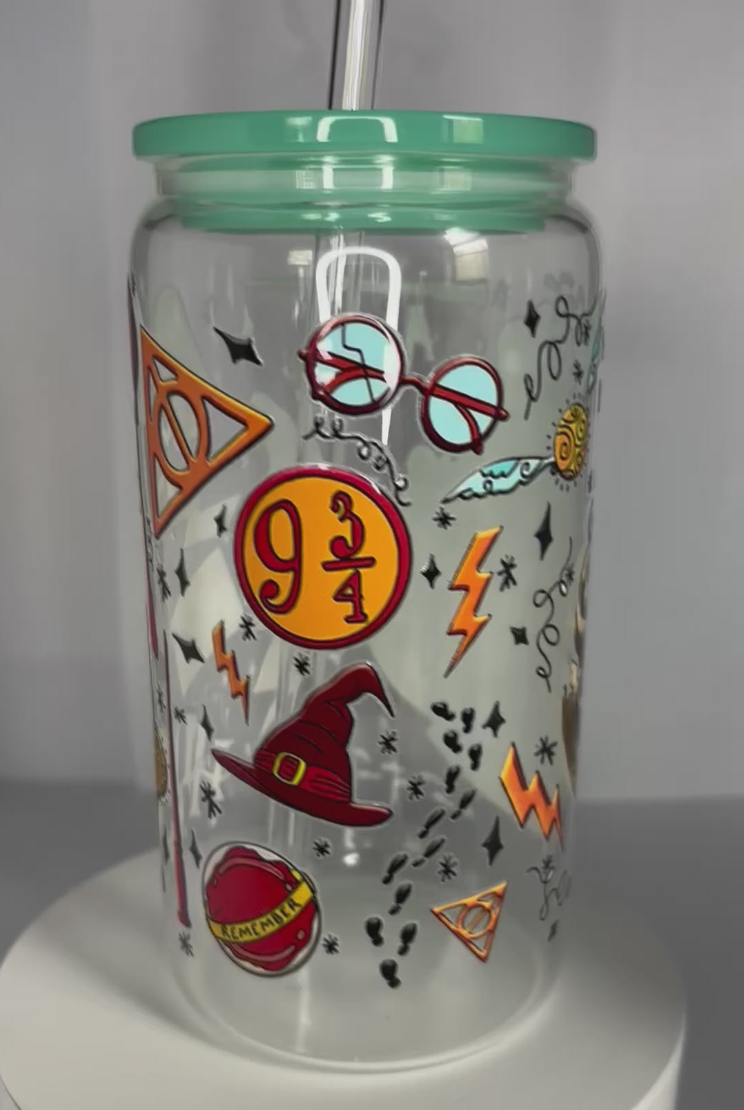 Harry Potter 16oz Glass Tumbler