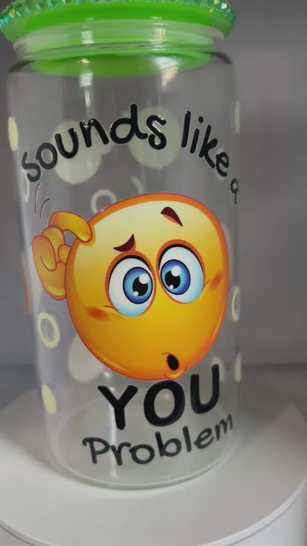 You the Problem 16oz Glass Tumbler
